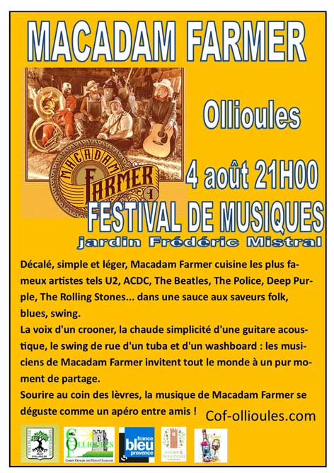 Macadam Farmer Festival Musique Ollioules