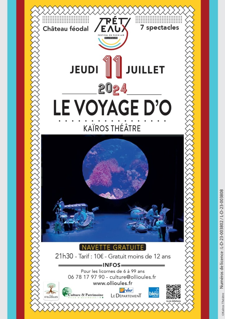 Festival les Tréteaux Affiche Le Voyage d'O