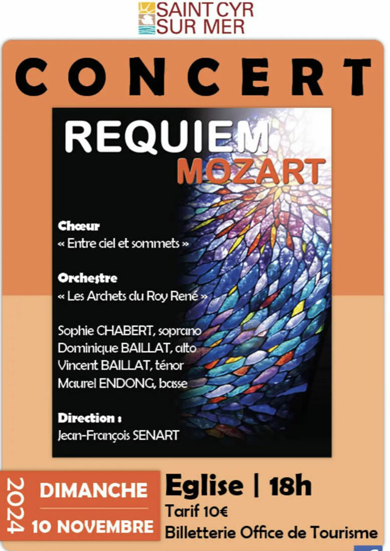 Concert Requiemi Mozart 10 novembre 2024