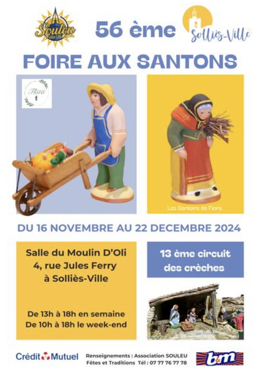 foire au santons dans le Var à Solliès Ville 2024